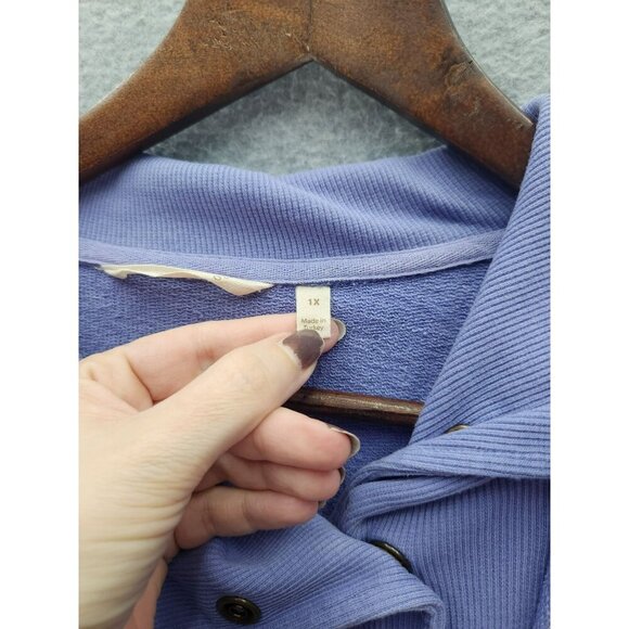 Soft Surroundings Womens Lavender Pullover Sweater 1X Cotton/Polyester Blend - Picture 3 of 5